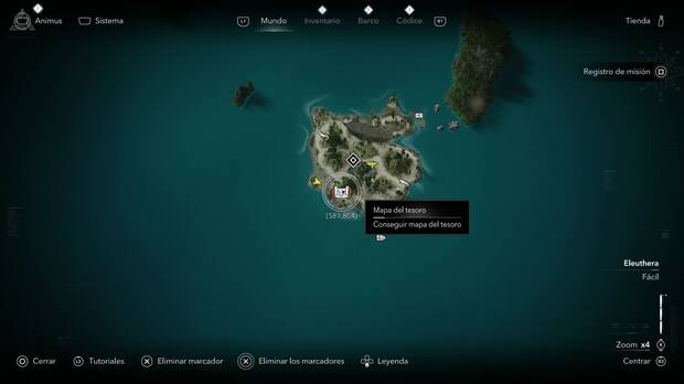 Assassin's Creed Black Flag Resynced - Mapas del tesoro, ubicaci�n del mapa Laguna Salada en la Isla de �baco