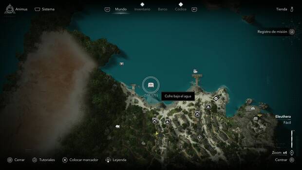 Assassin's Creed Black Flag Resynced - Cofres en Eleuthera, ubicaci�n de uno de los cofres de Nas�u