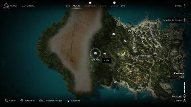 Assassin's Creed Black Flag Resynced - Cofres en Eleuthera, ubicaci�n de uno de los cofres de Nas�u