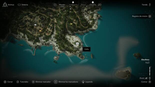 Assassin's Creed Black Flag Resynced - Cofres en Eleuthera, ubicaci�n de uno de los cofres de Nas�u