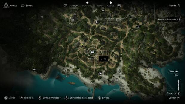 Assassin's Creed Black Flag Resynced - Cofres en Eleuthera, ubicaci�n de uno de los cofres de Nas�u