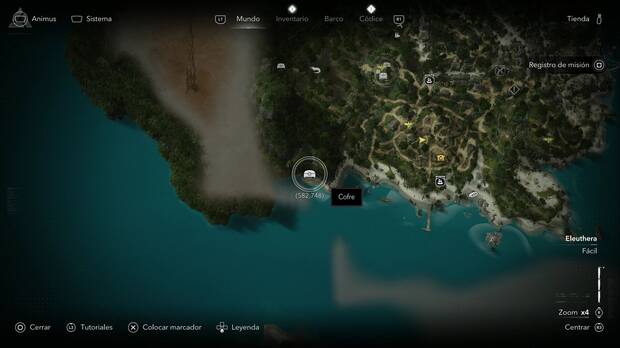 Assassin's Creed Black Flag Resynced - Cofres en Eleuthera, ubicaci�n de uno de los cofres de Nas�u