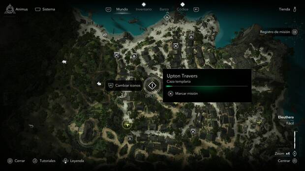Assassin's Creed Resynced - Caza de Templarios, Upton Travers; punto donde se activa la segunda misi�n de Upton Travers en Nas�u