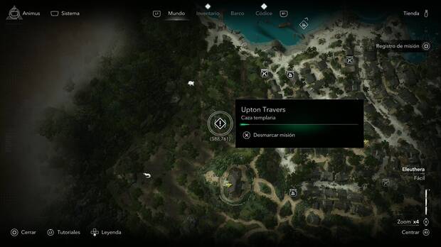 Assassin's Creed Resynced - Caza de Templarios, Upton Travers; punto donde se activa la segunda misi�n de Upton Travers en Nas�u