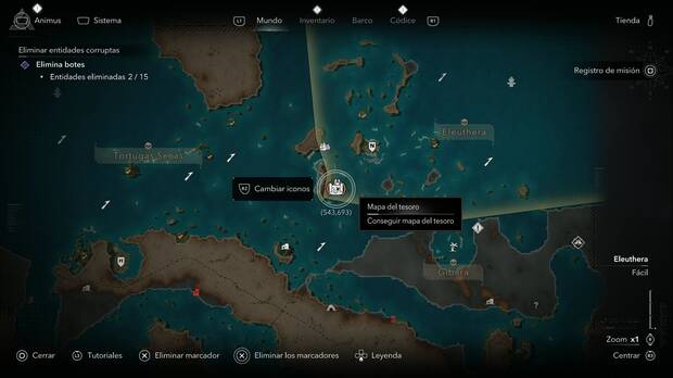 Assassin's Creed Black Flag Resynced - Mapas del tesoro, ubicaci�n del mapa del tesoro de Isla de �baco