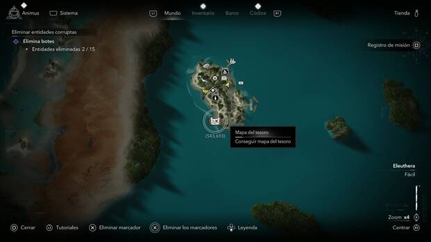 Assassin's Creed Black Flag Resynced - Mapas del tesoro, ubicaci�n del mapa del tesoro de Isla de �baco