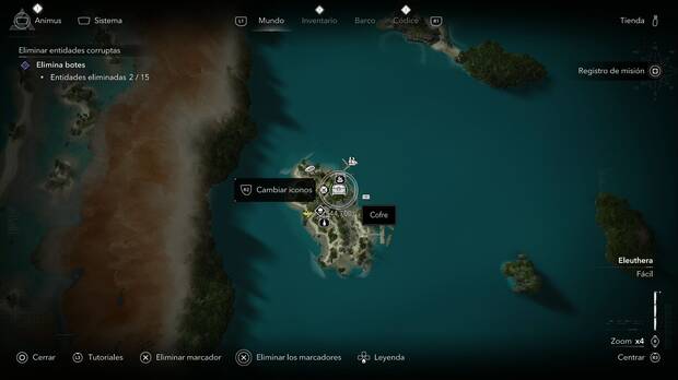 Assassin's Creed Black Flag Resynced - Tesoros en la Isla de San Andr�s, Eleuthera, ubicaci�n de uno de los cofres
