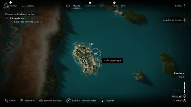 Assassin's Creed Black Flag Resynced - Tesoros en la Isla de San Andr�s, Eleuthera, ubicaci�n de uno de los cofres
