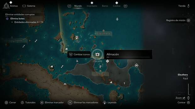 Assassin's Creed Black Flag Resynced - Almac�n de la Isla del Gato, ubicaci�n del almac�n en la zona noroeste de la isla