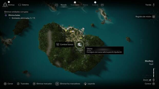 Assassin's Creed Black Flag Resynced - Partituras, ubicaci�n de la partitura R�o Grande al sudeste de la Isla del Gato, Eleuthera