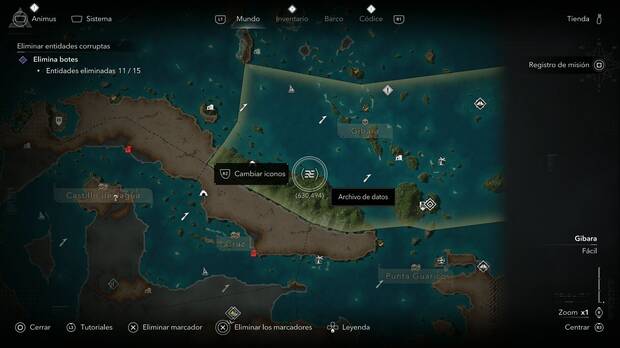 Assassin's Creed Black Flag Resynced - Archivos de datos, ubicaci�n del archivo de datos Llamada de emergencia, Javier P�rez en el fuerte de Gibara