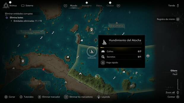 Assassin's Creed Black Flag Resynced - Pecios hundidos, ubicaci�n del Hundimiento del Atocha en la zona noroeste de Gibara