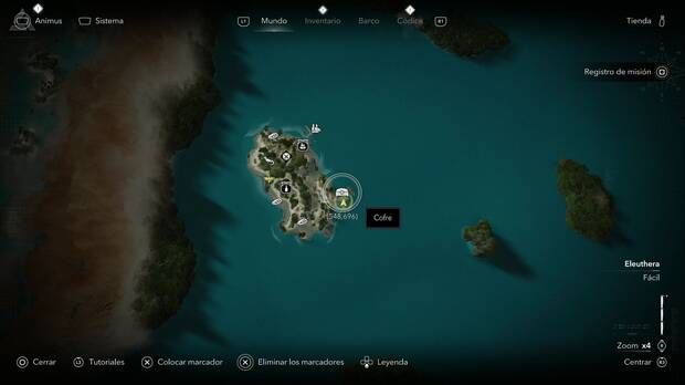 Assassin's Creed Black Flag Resynced - Tesoros en la Isla de San Andr�s, Eleuthera, ubicaci�n de uno de los cofres