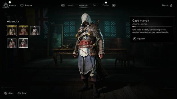 Assassin's Creed Black Flag Resynced - Atuendos, Capa marr�n
