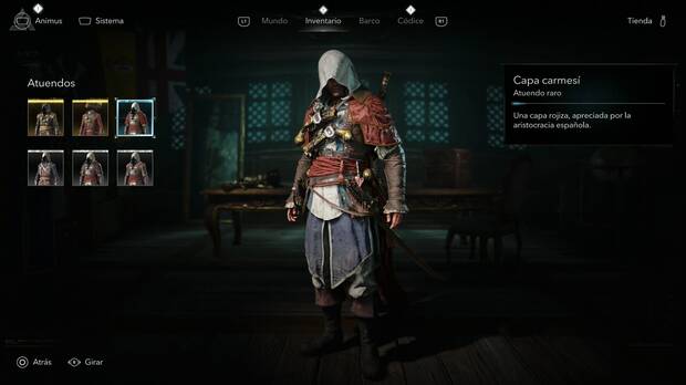 Assassin's Creed Black Flag Resynced - Atuendos, Capa carmes�