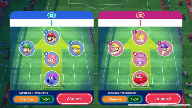 En algunos de portes de equipo podemos establecer la situación de los jugadores en el terreno de juego y si queremos defender o atacar.