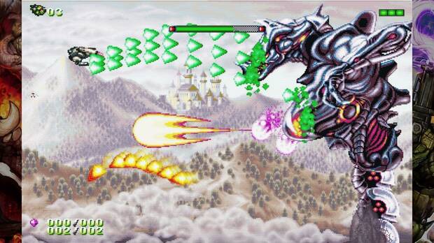 S�, 'Gunlord X' tambi�n tiene su fase de matamarcianos.
