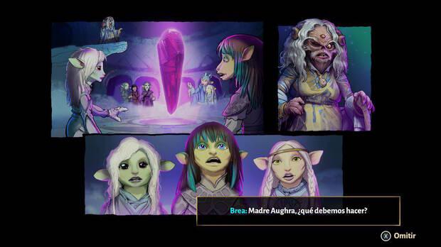 Las secuencias más importantes se nos narran con este tipo de ilustraciones estáticas, aunque son muy escasas.