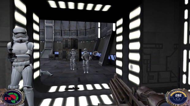La mayor parte del tiempo podemos jugar a 'Jedi Outcast' en primera persona, como si fuese un shooter cl�sico.