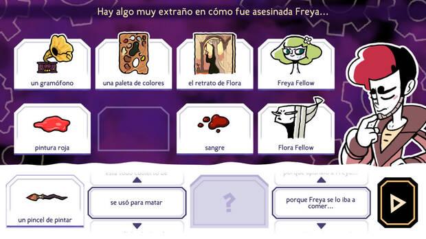 Este es el minijuego para explicar las evidencias.