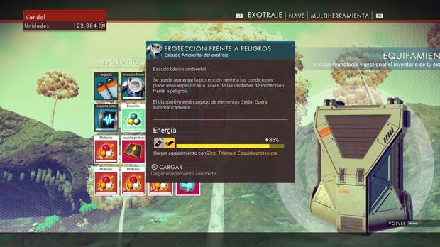 Escudo Ambiental del exotraje No Man's Sky