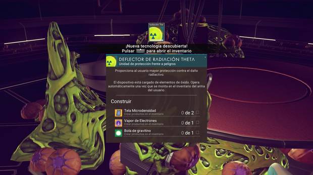 Pruebas en las estructuras alien en No Man's Sky