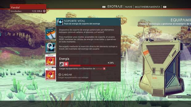 Módulo de salud No Man's Sky