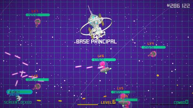 En la base principal podremos reparar nuestra nave y comprar muchas mejoras, incluyendo minijuegos muy originales, como un Tamagotchi.