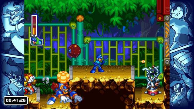 Mega Man 8 se beneficia de los 32 bits con mejores gráficos y sonido.