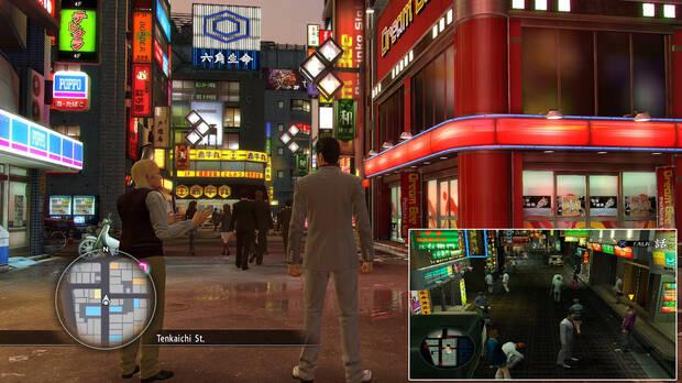 La c�mara en los primeros Yakuza no te met�a tanto en las calles del barrio. Kiwami utiliza la que ahora es habitual en la saga.