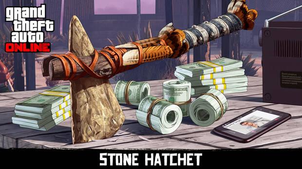 Ya podemos conseguir el hacha de piedra de Red Dead Redemption 2 en GTA Online Imagen 2