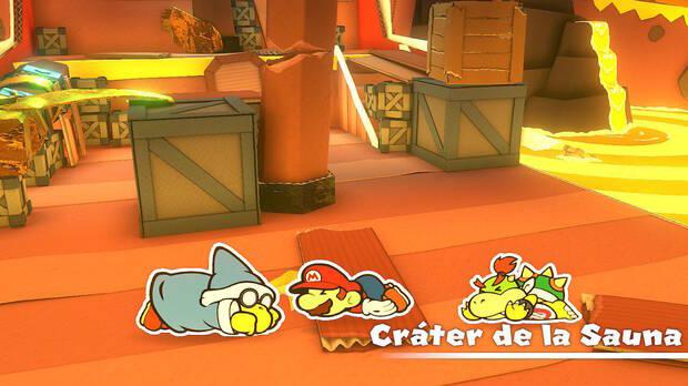 Cráter de la Sauna al 100% en Paper Mario: The Origami King 01