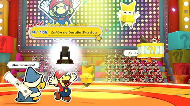 Todos los Tesoros en miniatura en Fuente del Arcoíris de Paper Mario The Origami King - Tesoro en miniatura Nº 108: Cañón de Desafío Shy Guy