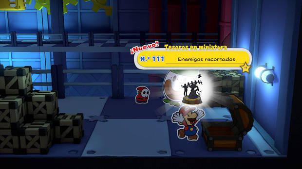 Todos los Tesoros en miniatura en Castillo de Bowser de Paper Mario The Origami King - Tesoro en miniatura Nº 111: Enemigos recortados