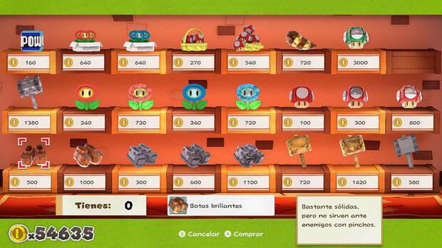 ¿Cómo conseguir armas y objetos en Paper Mario: The Origami King?