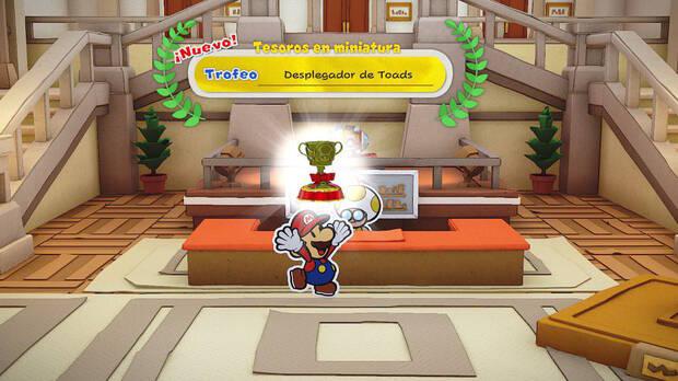 ¿Cómo reclamar los trofeos conseguidos en Paper Mario: The Origami King?