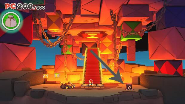 Localización de la tubería negra de viaje rápido 6 de Paper Mario: The Origami King