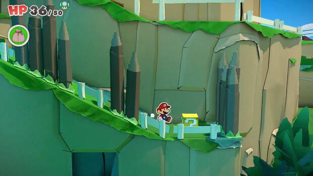 Todos los Bloque ? golpeados en Monte Bellavista de Paper Mario The Origami King - Bloque ? #08