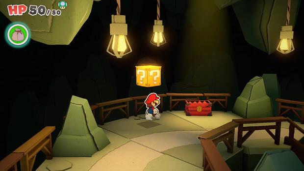 Todos los Bloque ? golpeados en Templo de la Tierra de Paper Mario The Origami King - Bloque ? #01