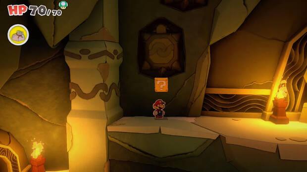 Todos los Bloque ? golpeados en Templo de la Tierra de Paper Mario The Origami King - Bloque ? #12
