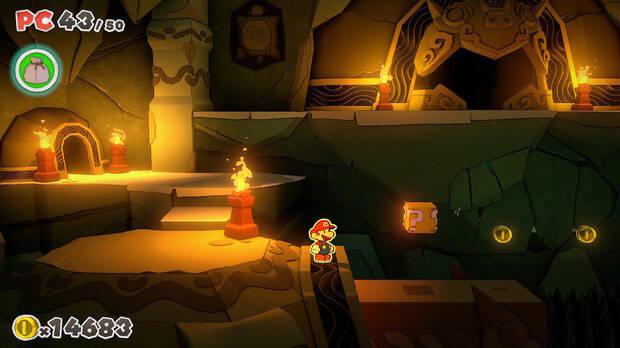 Todos los Bloque ? golpeados en Templo de la Tierra de Paper Mario The Origami King - Bloque ? #03