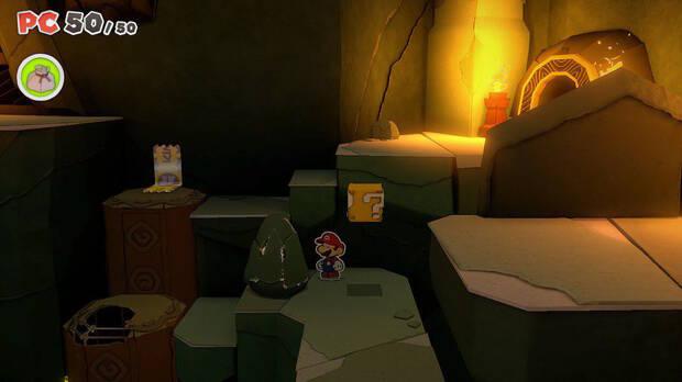 Todos los Bloque ? golpeados en Templo de la Tierra de Paper Mario The Origami King - Bloque ? #06