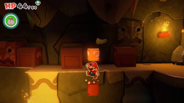 Todos los Bloque ? golpeados en Templo de la Tierra de Paper Mario The Origami King - Bloque ? #09