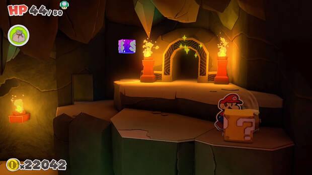 Todos los Bloque ? golpeados en Templo de la Tierra de Paper Mario The Origami King - Bloque ? #10