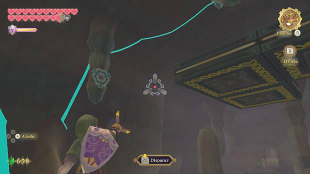 The Legend of Zelda Skyward Sword HD - Estrofa de Lanayru: dianas en las estalactitas