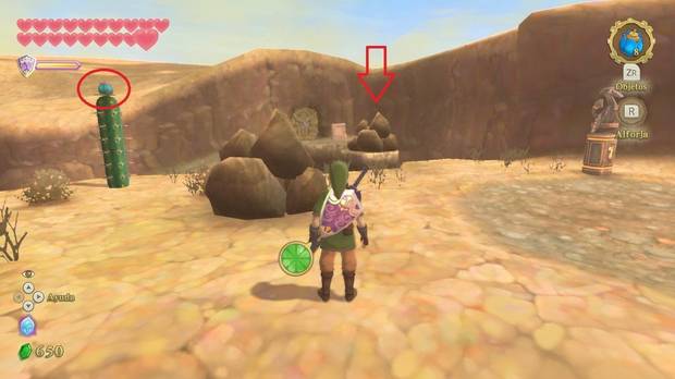 The Legend of Zelda Skyward Sword HD - Estrofa de Lanayru: destrozar roca en el desfiladero