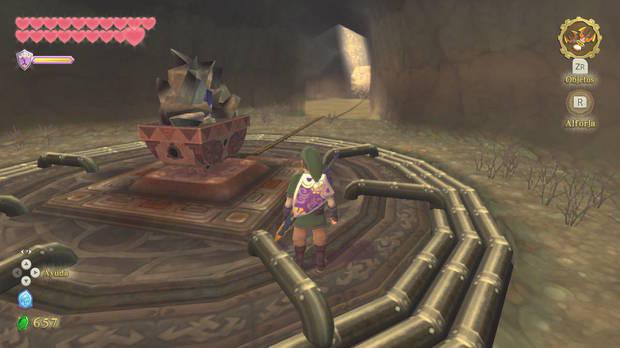 The Legend of Zelda Skyward Sword HD - Estrofa de Lanayru: vagoneta con cronolito
