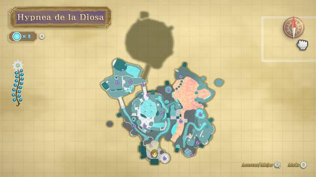 The Legend of Zelda Skyward Sword HD - mapa de la Hypnea de la Diosa y las lágrimas sagradas