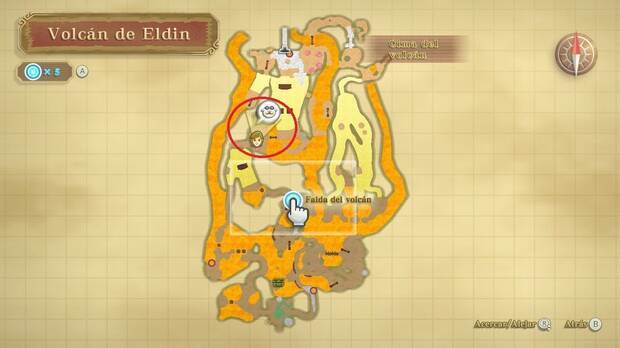 The Legend of Zelda Skyward Sword HD - Localización en el mapa de Hoyos y rupias