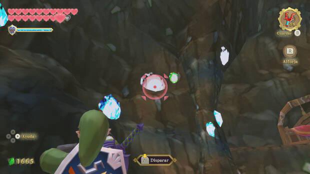 The Legend of Zelda Skyward Sword HD - Hoyos y rupias: cristales de diamante con rupias